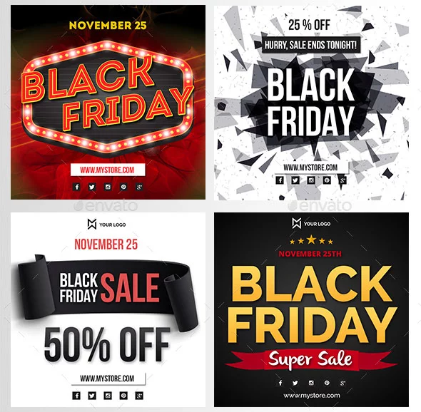 black friday banner psd free