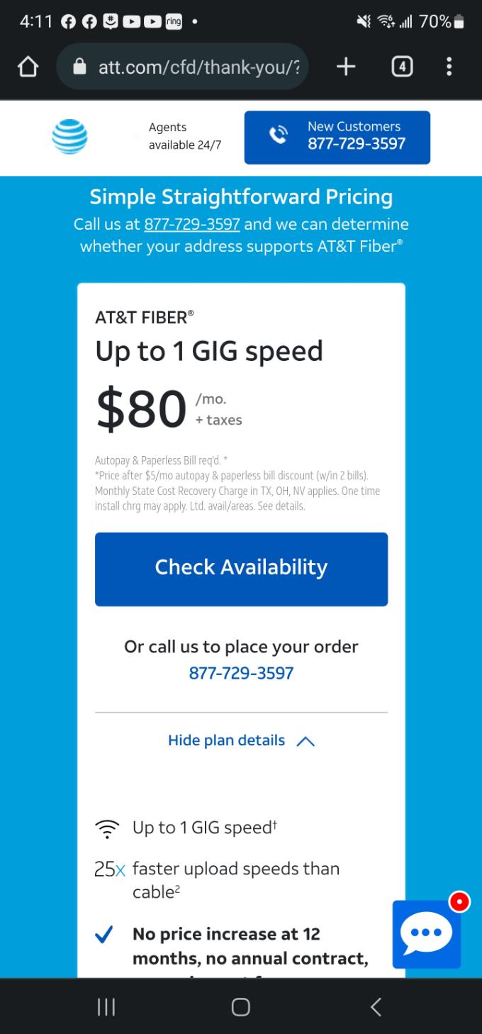 at&t one time payment