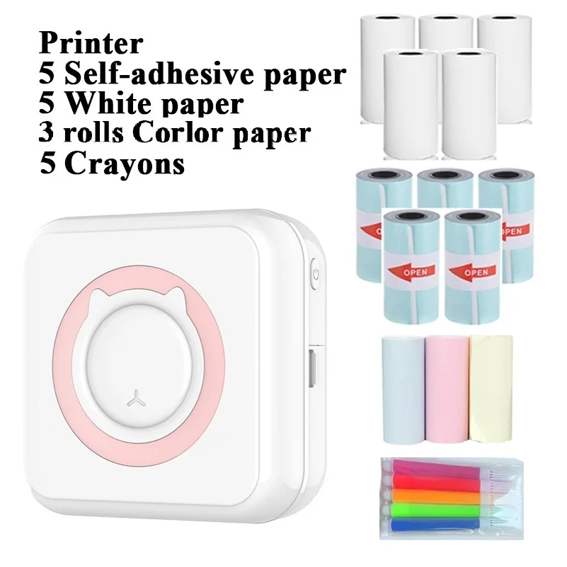 portable mini printer bt instant printing