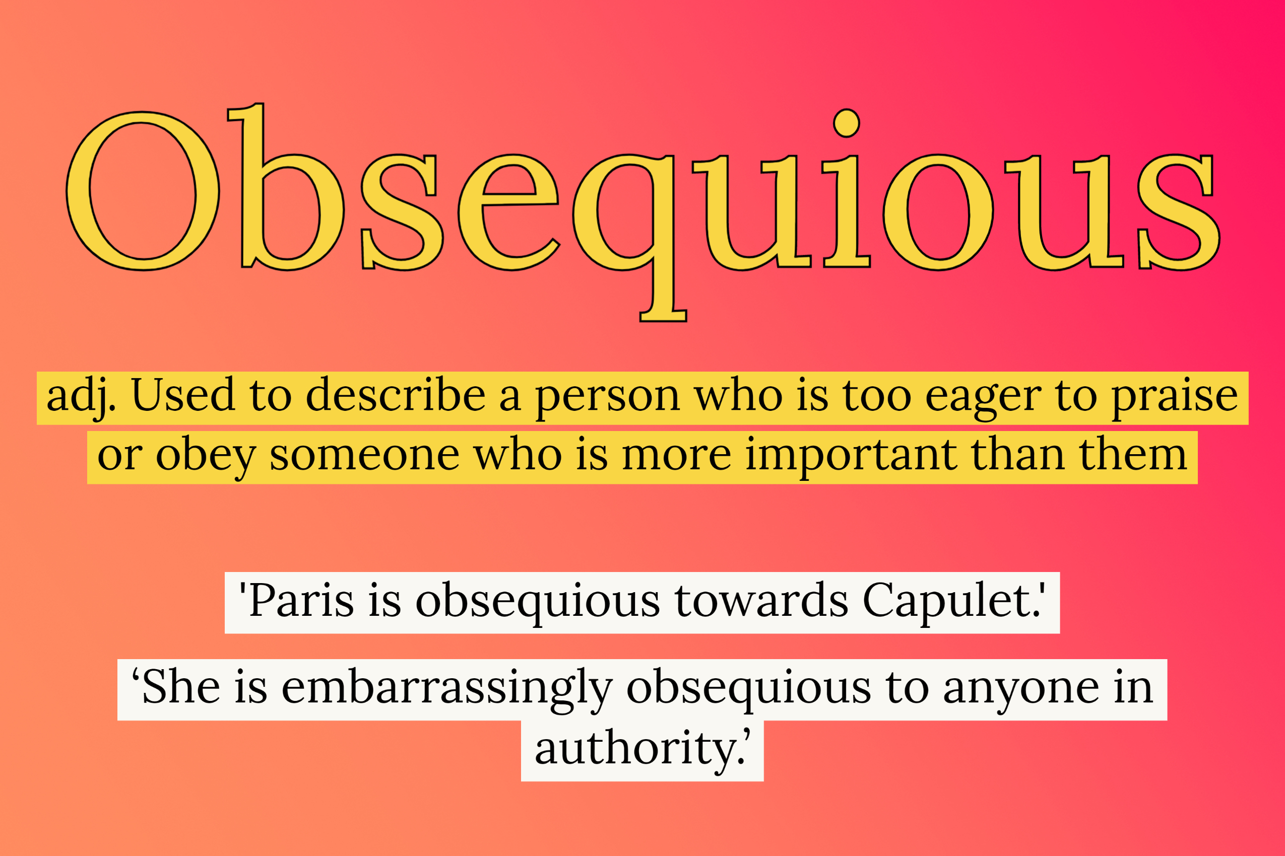 define obsequious