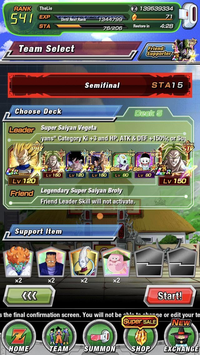 best team for world tournament dokkan