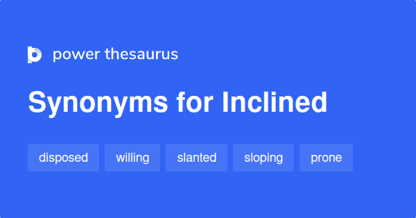 inclined thesaurus