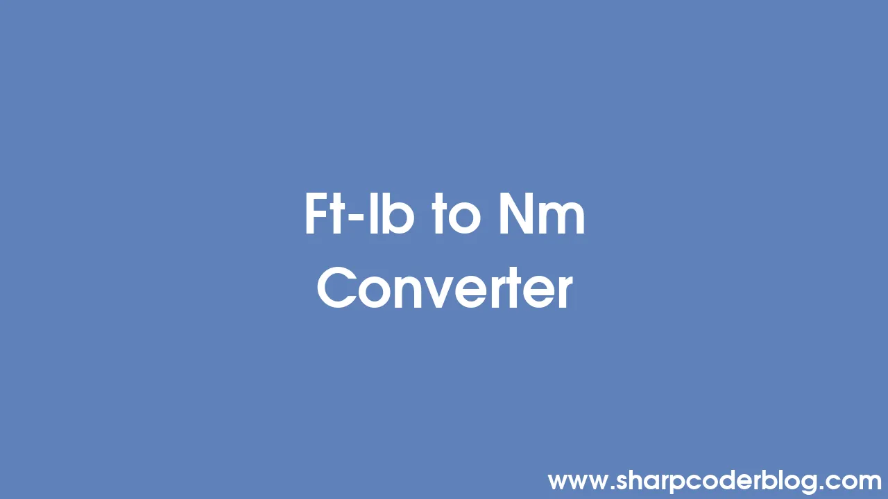 convert ft/lb to nm