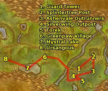 ashenvale quests vanilla