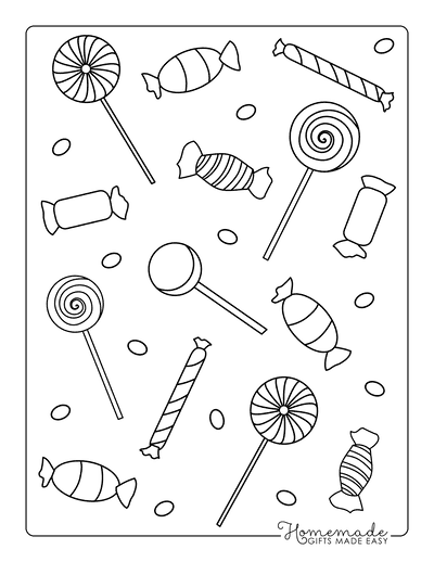 candy coloring pages