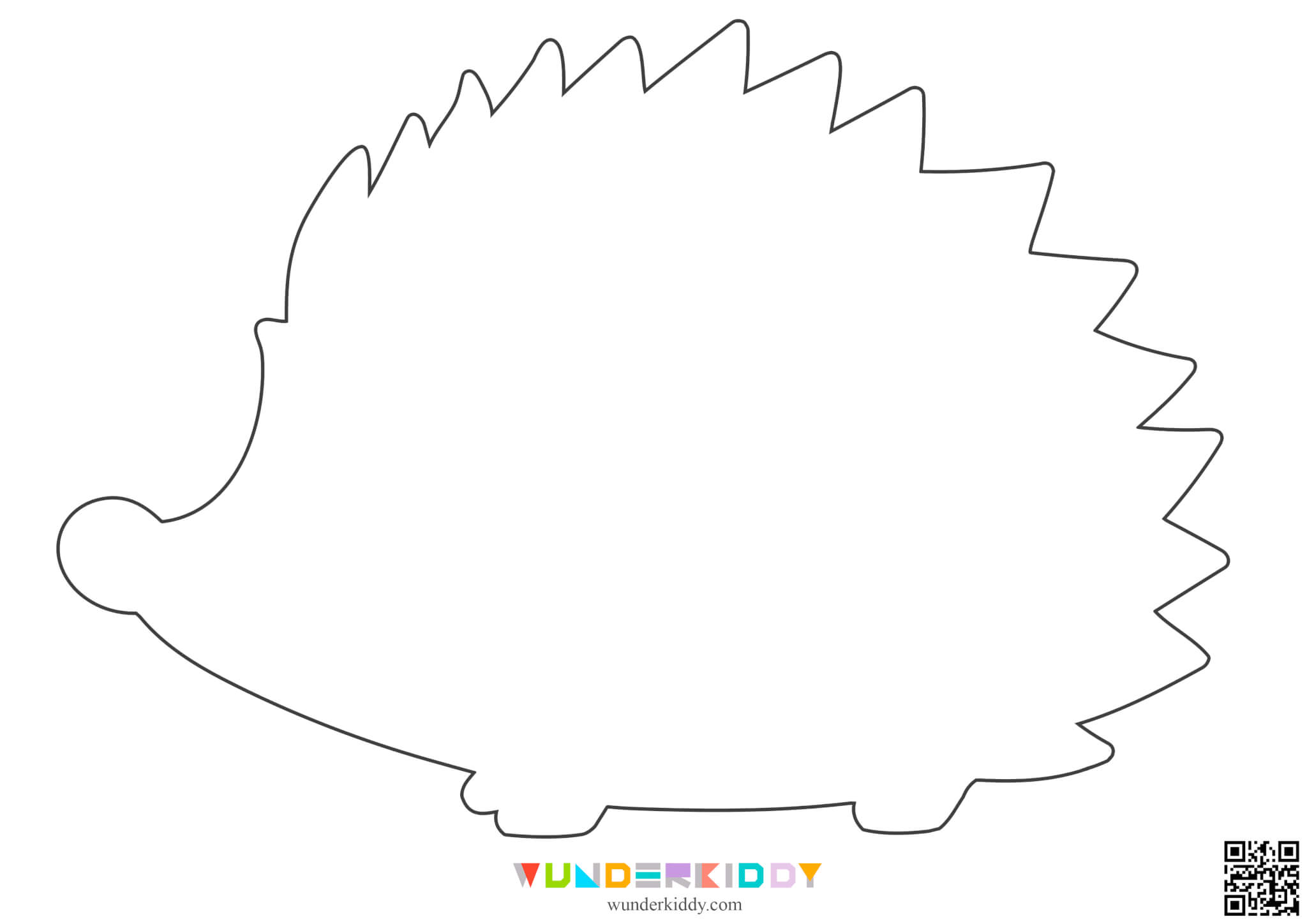 template of hedgehog