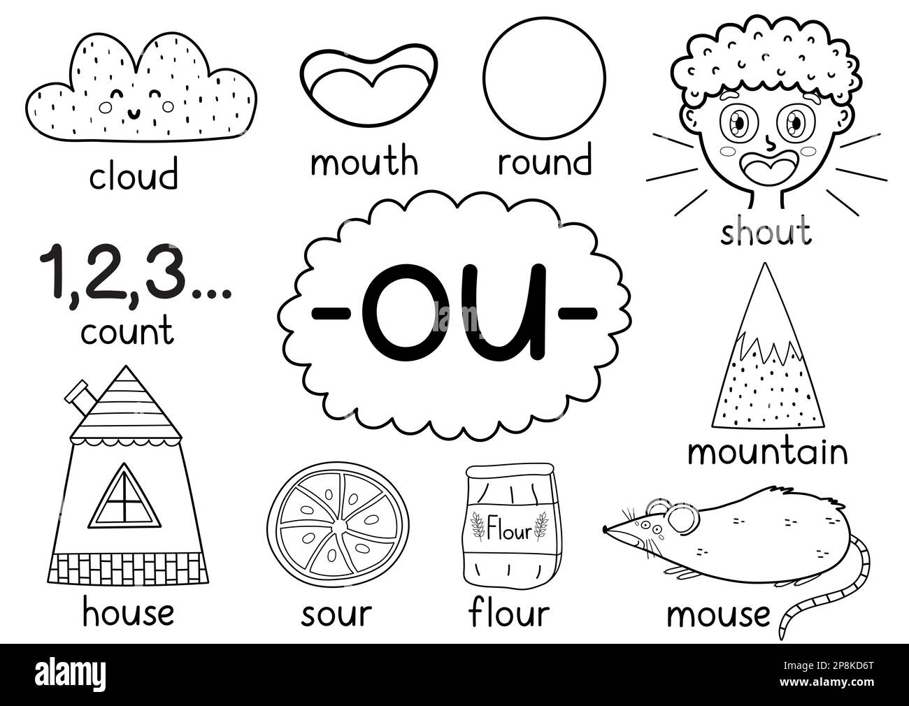 vocabulary clipart black and white