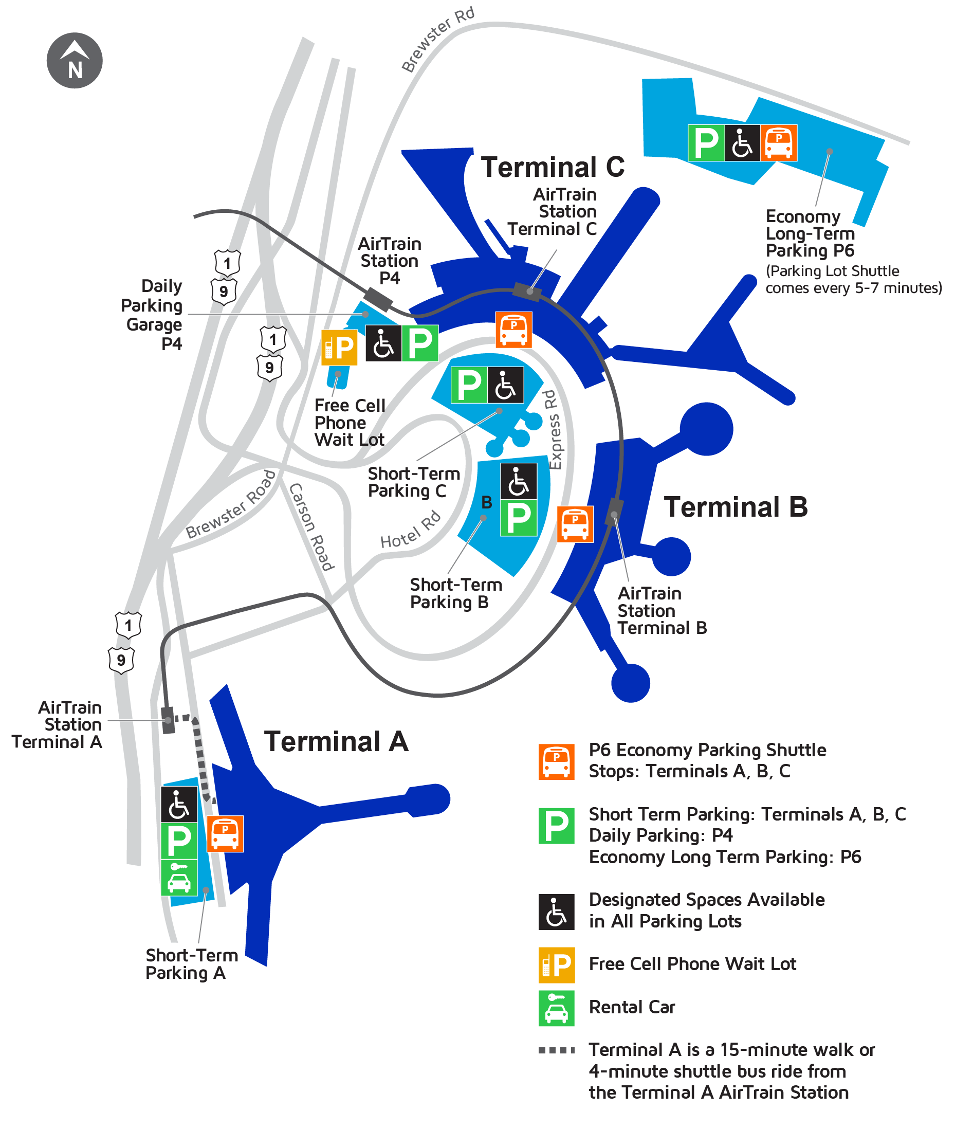 airport newark map