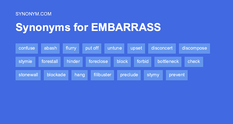 embarrassed antonym