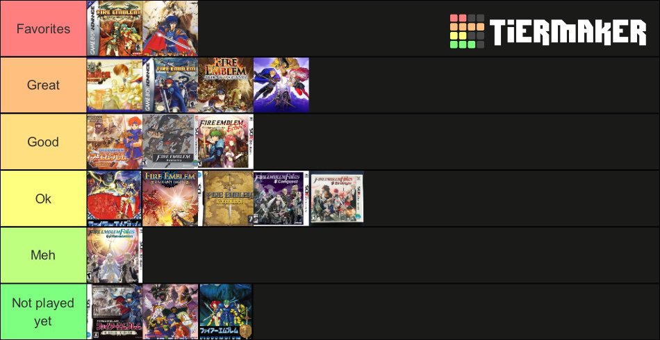 list of fire emblem games