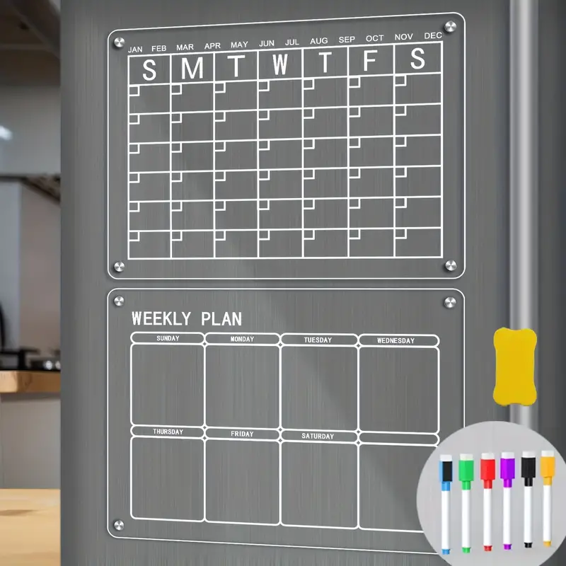 clear magnetic calendar