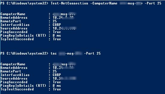 test netconnection udp port