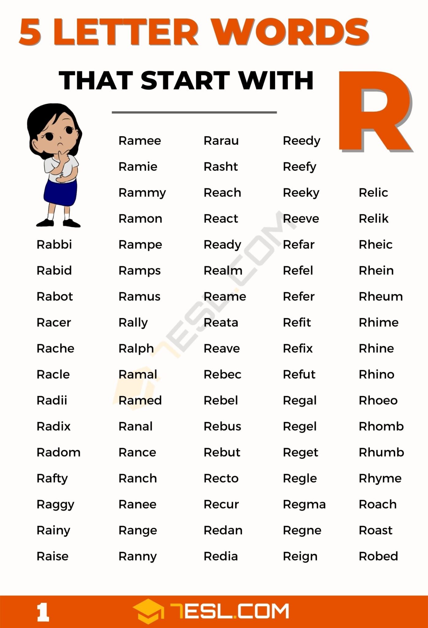 5 letter word with ra