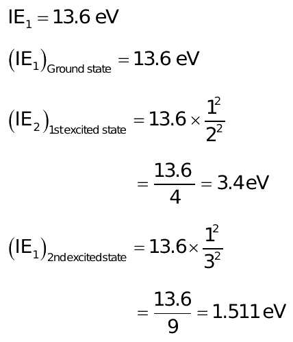 the ionization energy of hydrogen atom is 13.6