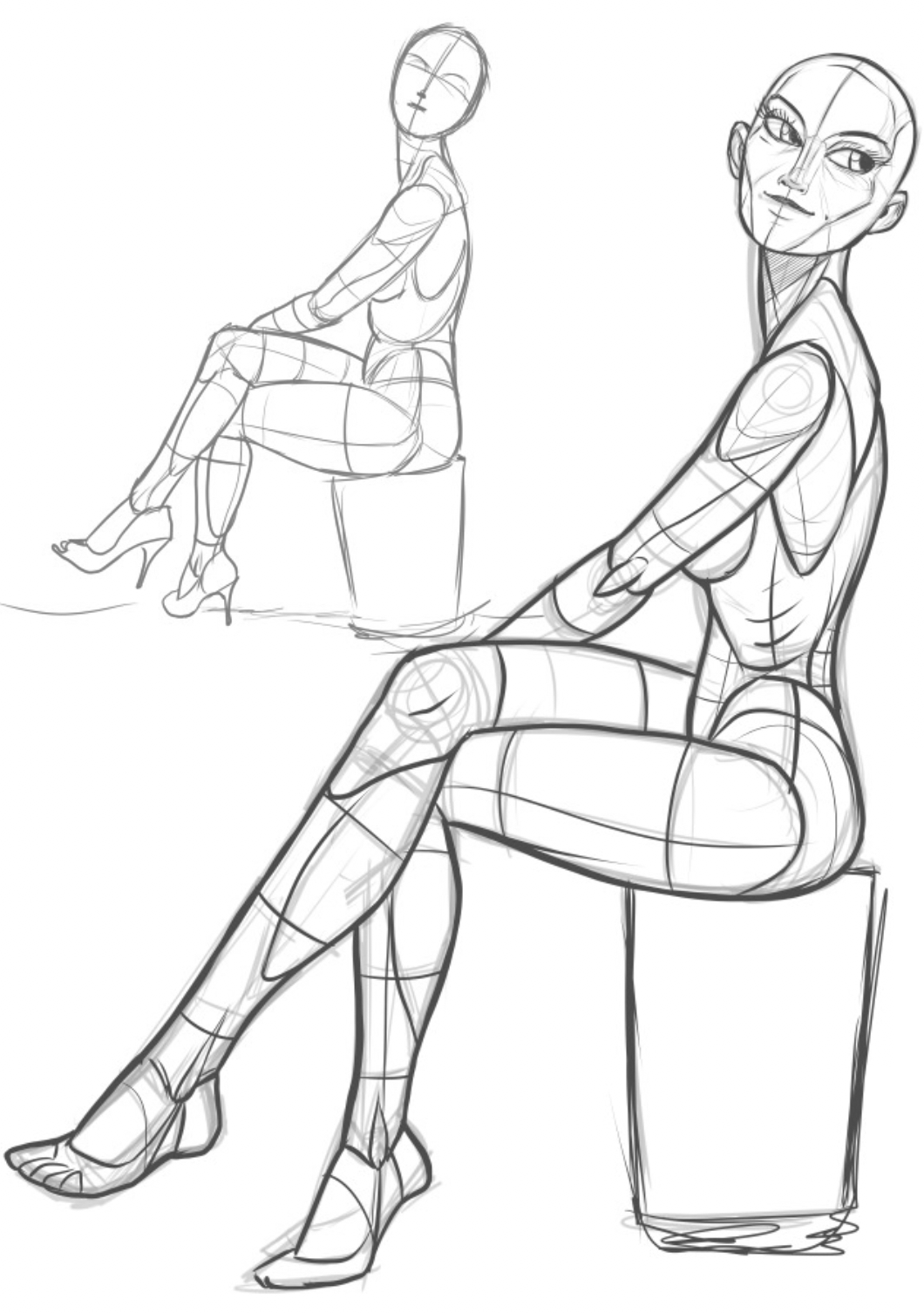 pose reference drawing