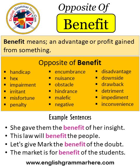 antonym for benefit