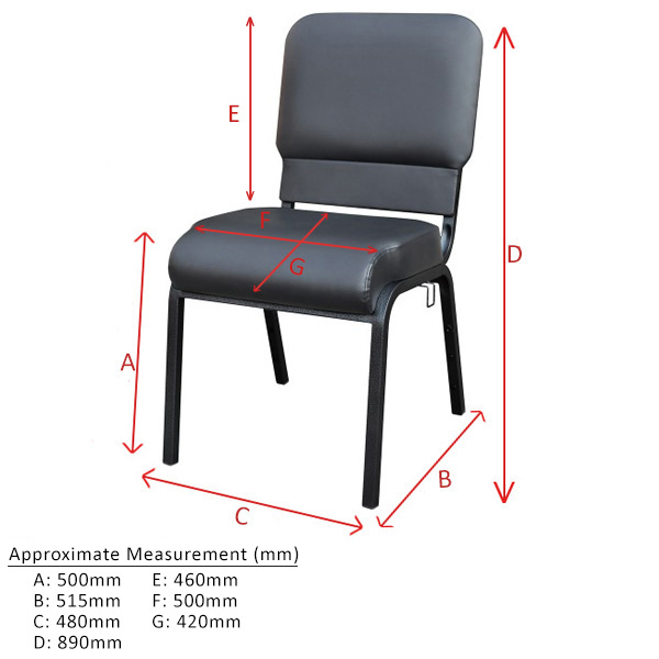 church chair dimensions