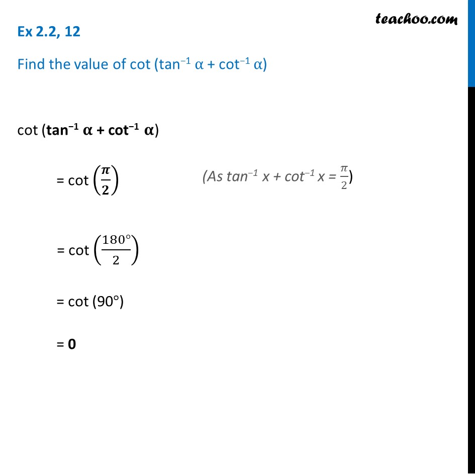 tan-1 cot