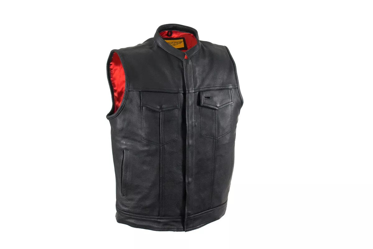 leather vest ebay