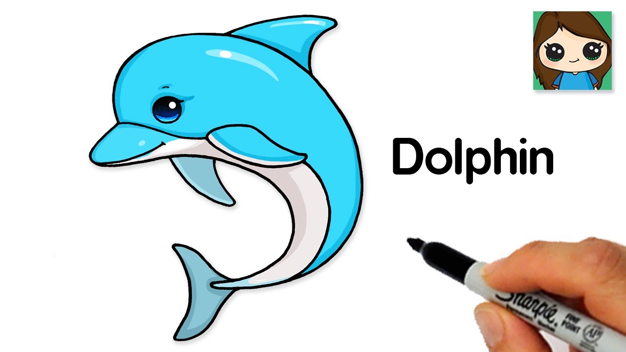 easy to draw dolphin