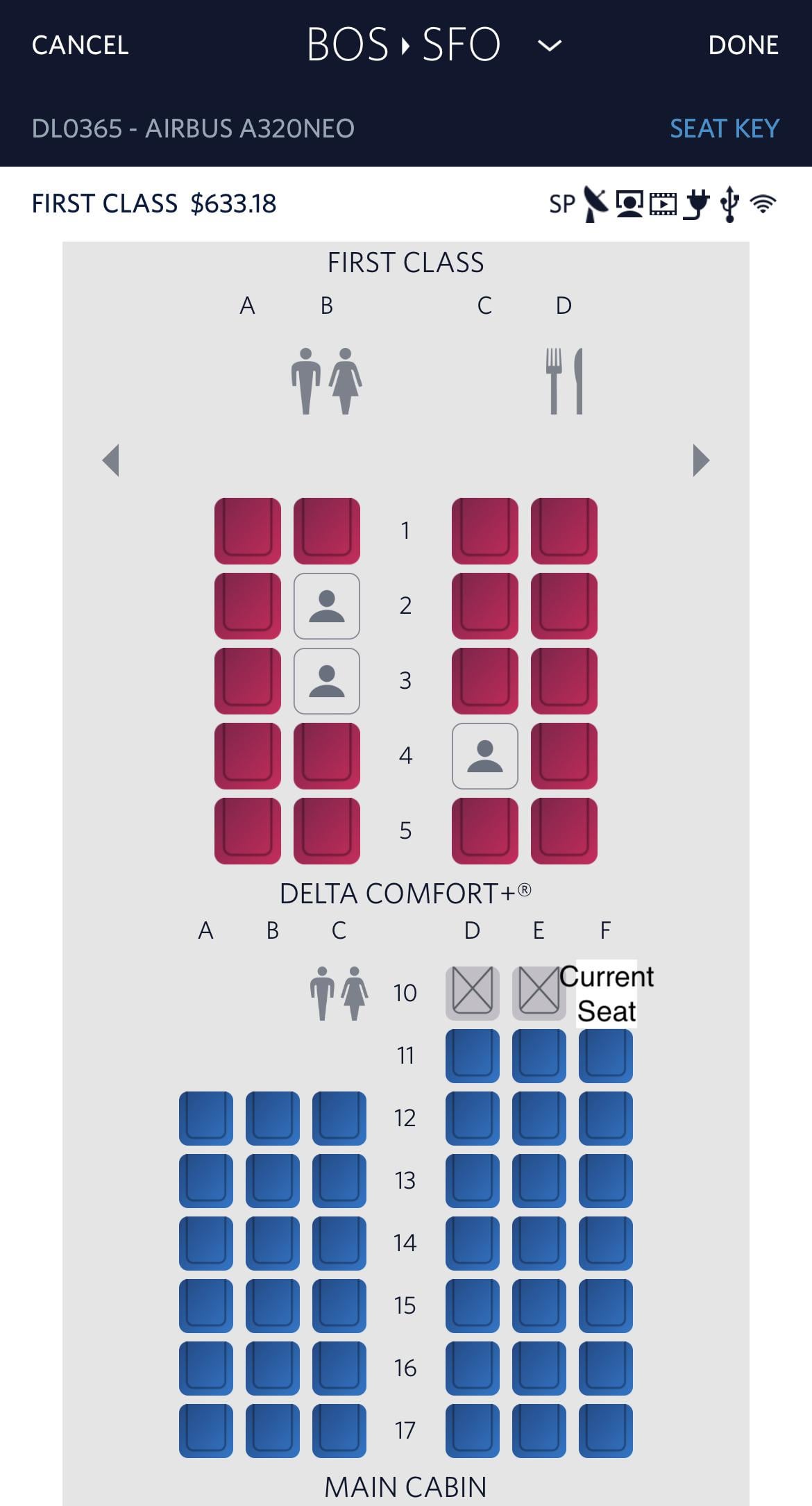 a321neo seat map