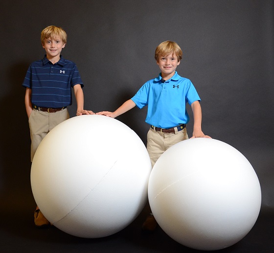 giant styrofoam balls