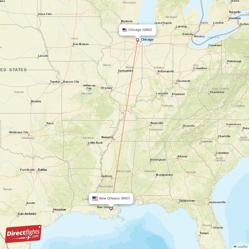 airfare chicago to new orleans