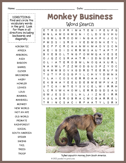 large monkey crossword clue