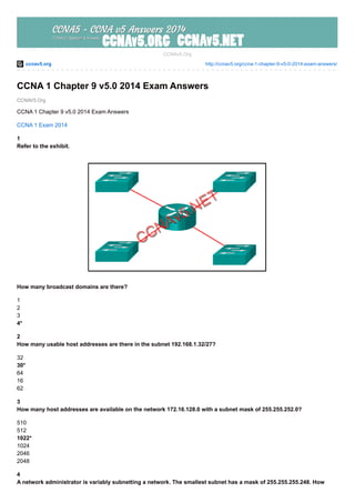 ccna chapter 9 exam