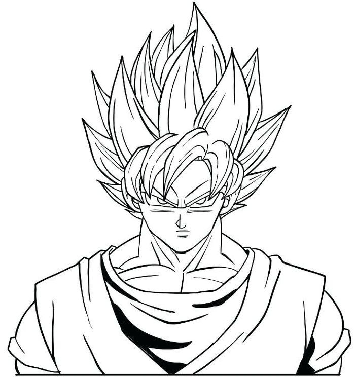 goku super saiyan 1 coloring pages