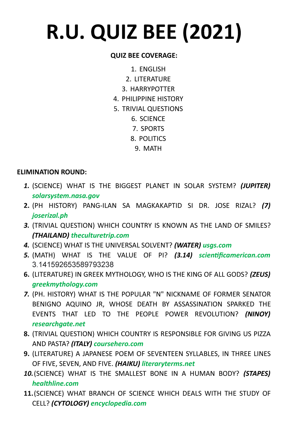 tagalog quiz bee questions and answers