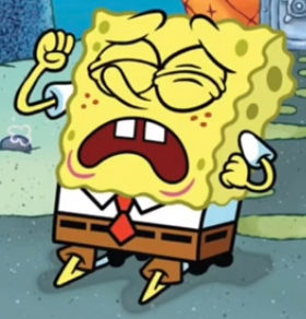 spongebob crying