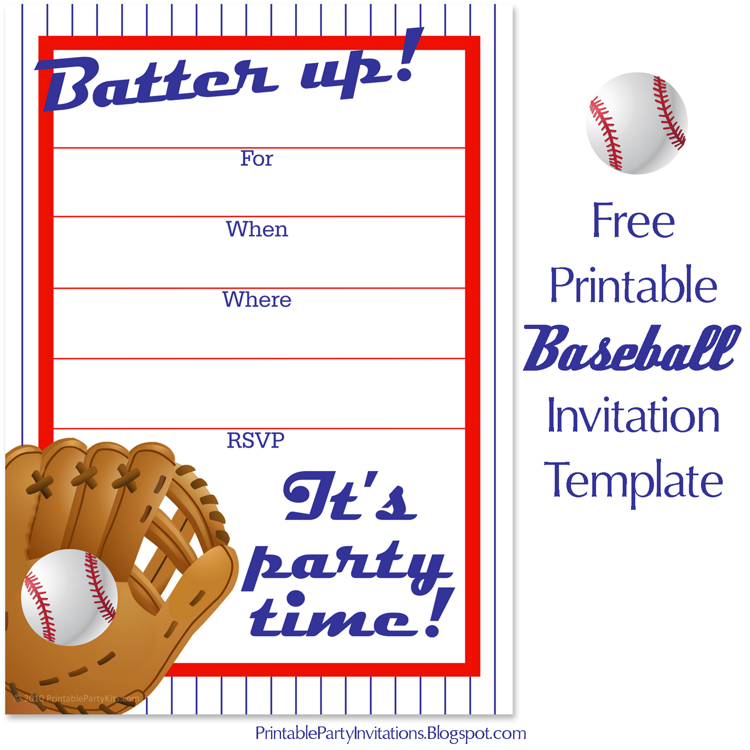 baseball invitation template free