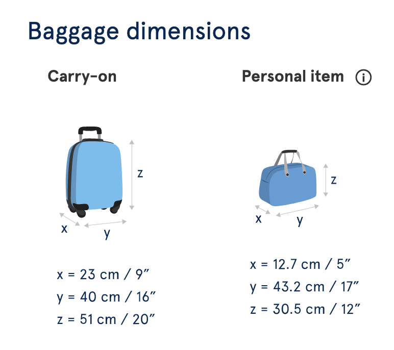 air transat carry on luggage size