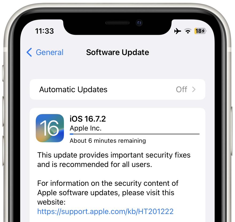 ios 16.7.2 should i update