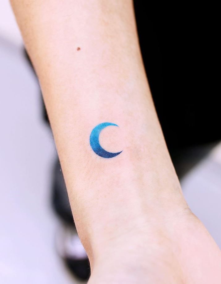 blue moon tattoo