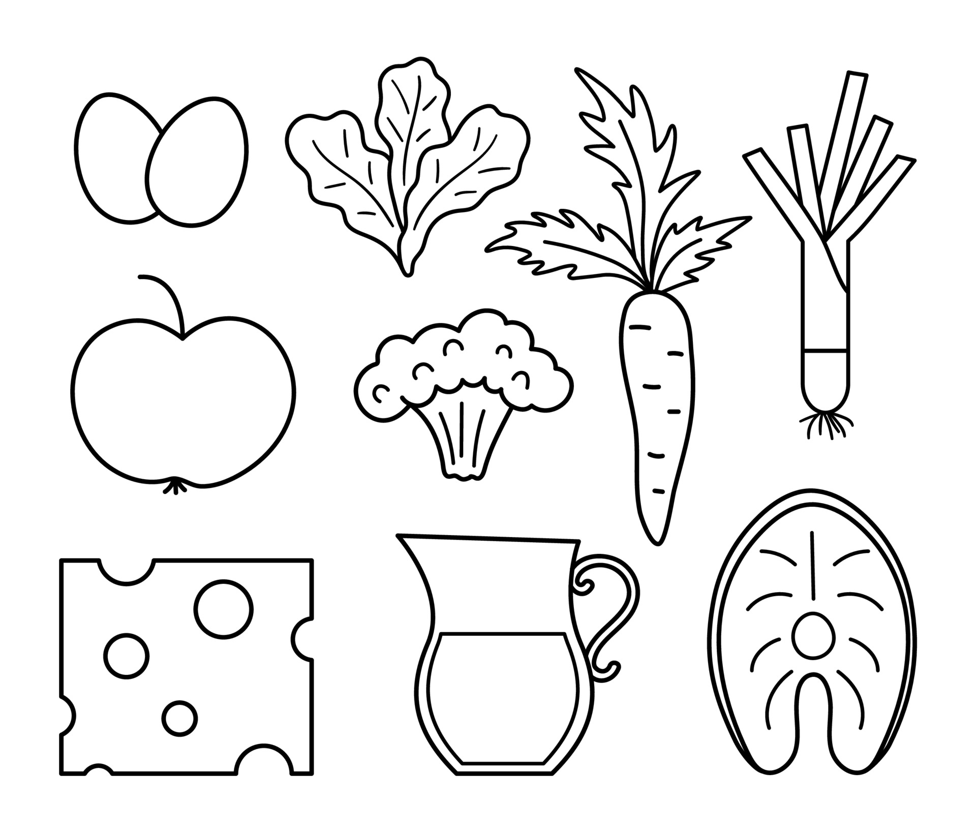 healthy clipart black and white