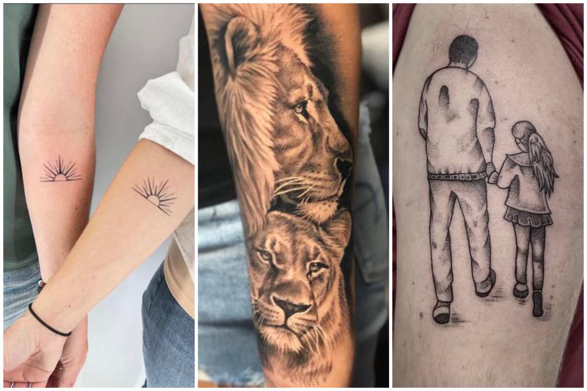 tattoos of father and daughter