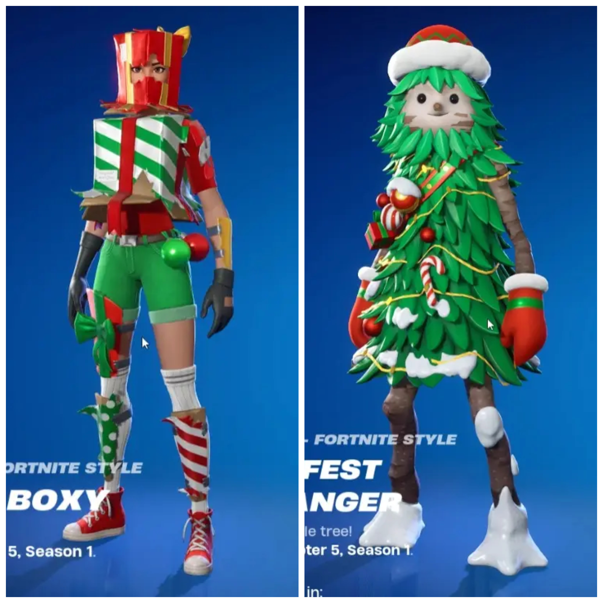 fortnite christmas skins 2023