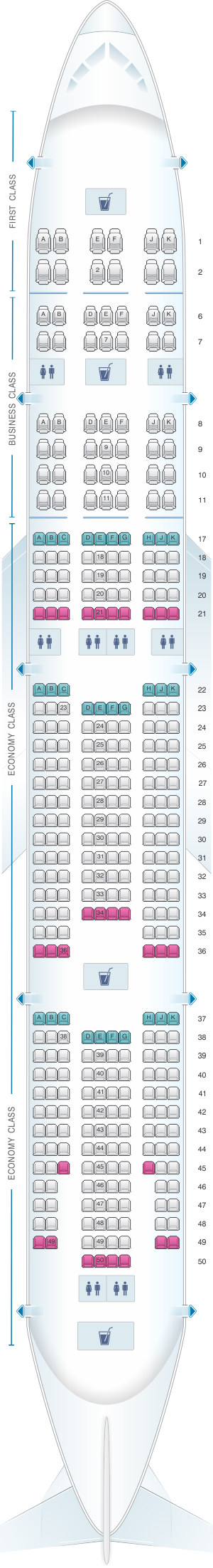 emirates plane seating