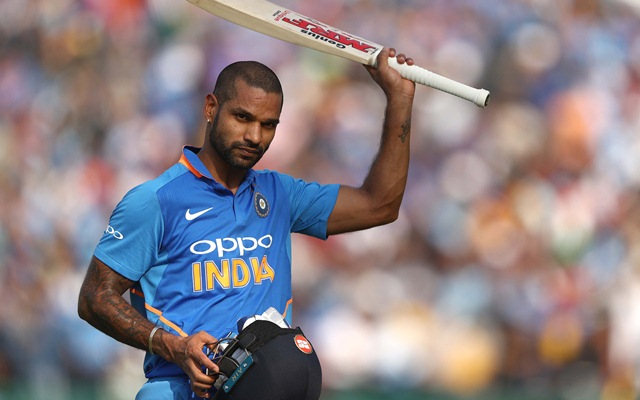 shikhar dhawan last match score