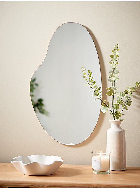 large pebble mirror