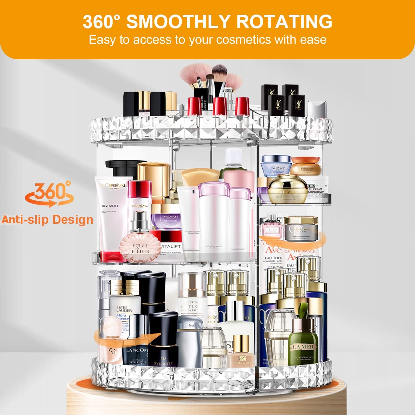 360 rotation cosmetic organizer