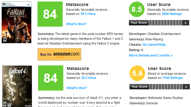 fallout 3 metacritic