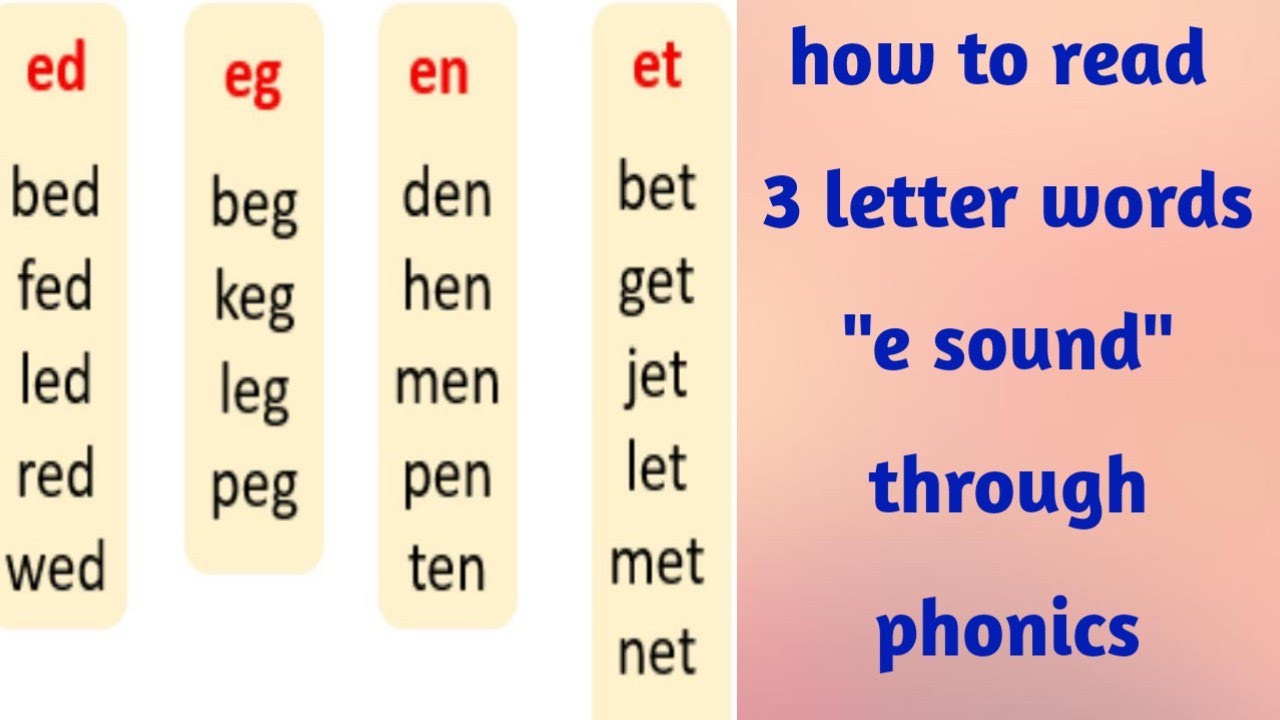 3 letter words that begin with e