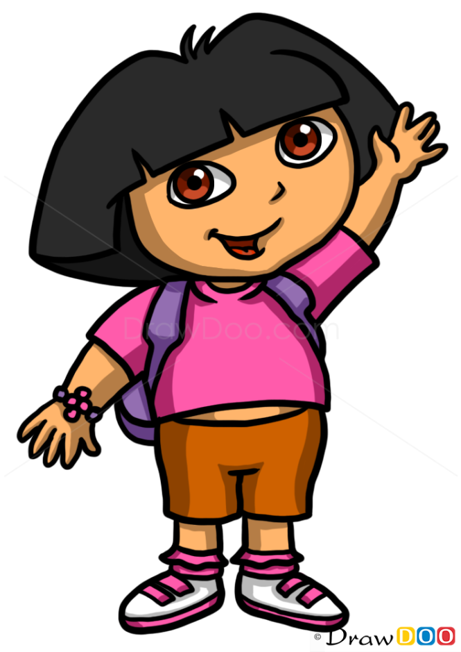 cartoon drawing dora