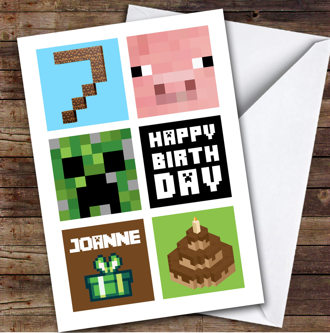 minecraft card birthday