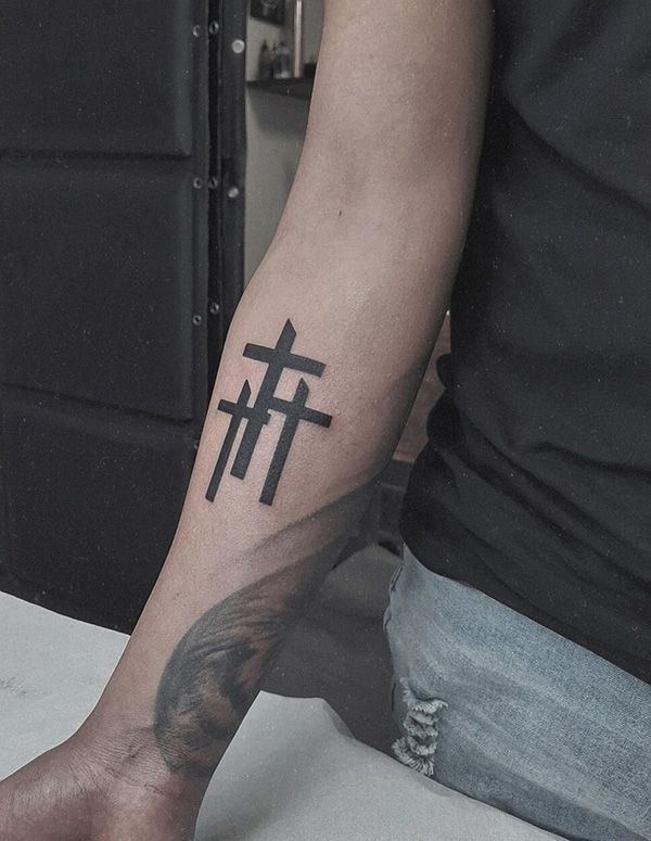 cross tattoos for forearm