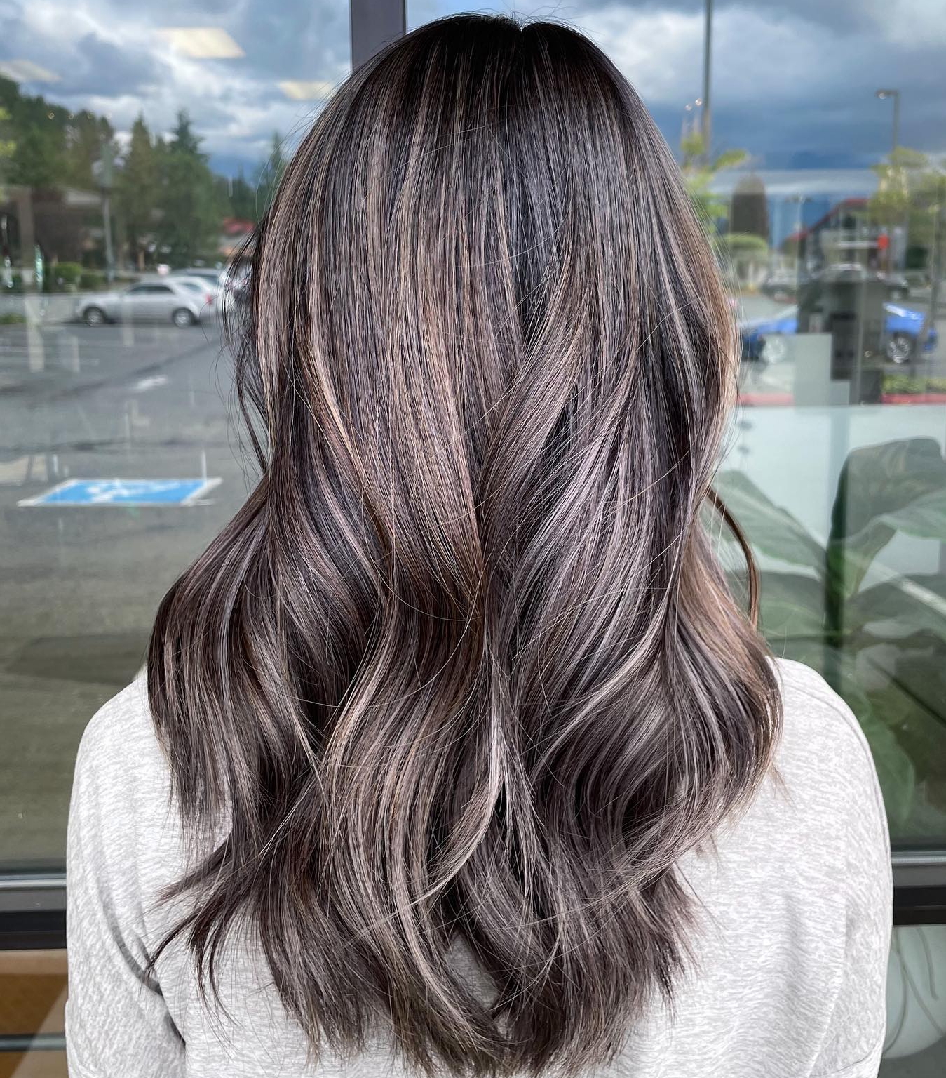 dimensional ash brown balayage