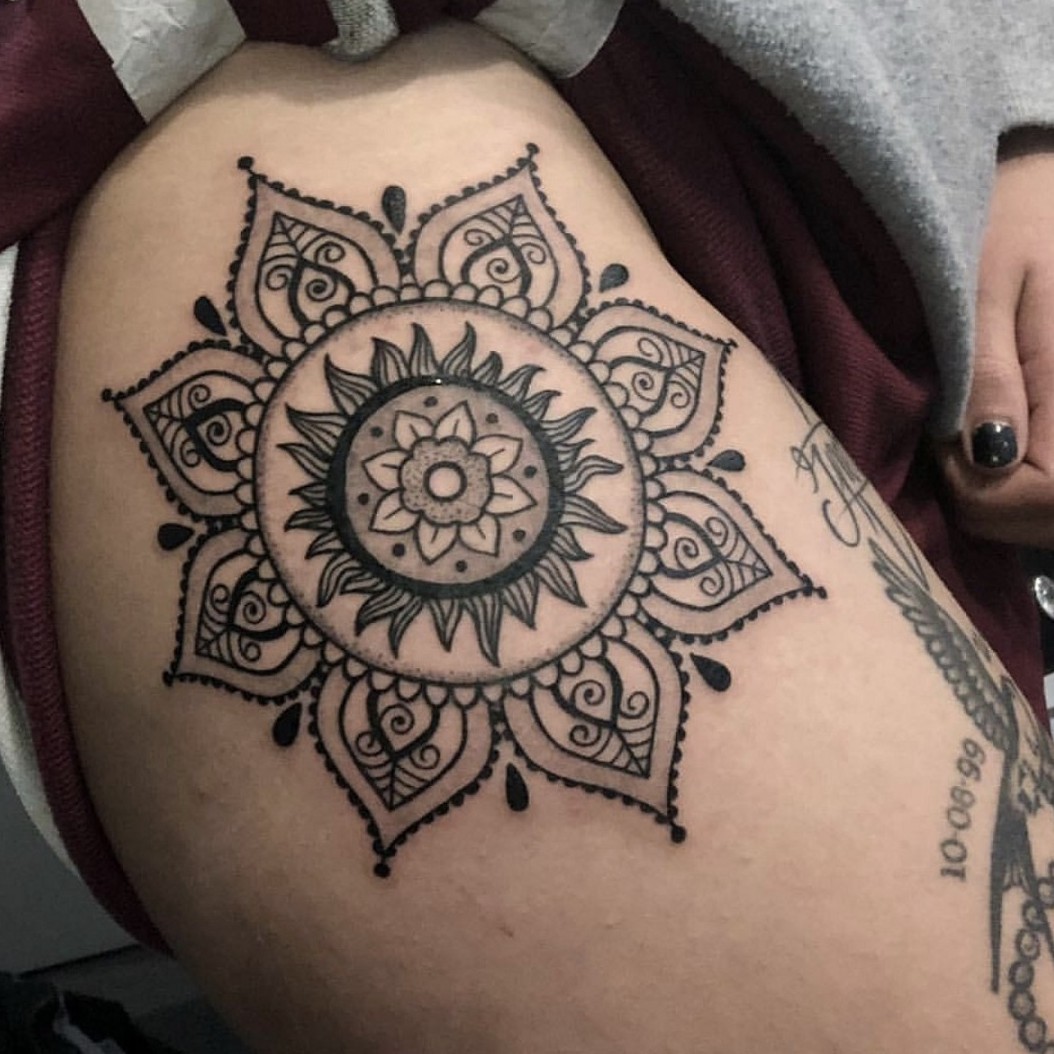 mandala sun tattoo